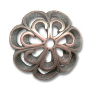 bead cap 22mm copper tone x1|raw }}