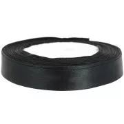 Satin ribbon  15mm Black x 20m