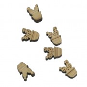 Mini laser cut wooden cabochon - Cactus Shape to decorate - 8x11 mm x1