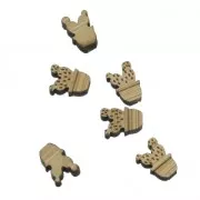 Mini laser cut wooden cabochon - Cactus Shape to decorate - 8x11 mm x1