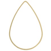 Drop accessory for beadweaving 25x17 mm Raw Brass x1