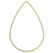 Drop accessory for beadweaving 25x17 mm Raw Brass x1