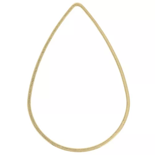 Drop accessory for beadweaving 25x17 mm Raw Brass x1