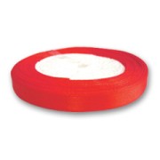 Satin ribbon 10mm Red x 20m