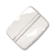 Faceted rectangle 26x19mm Crystal