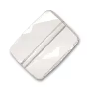 Faceted rectangle 26x19mm Crystal