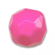 Round faceted bead 16mm Hot Pink x1