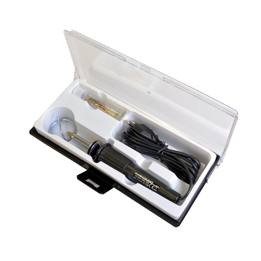 Burning tool for wood and leather + 8 tips x1 Perles & Co