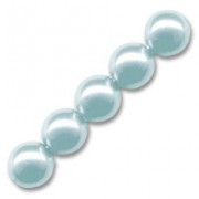 Pearly beads 8mm Light Blue x25|raw }}