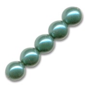Pearly beads 8mm Green Turquoise x25|raw }}