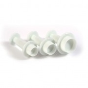 Cookie cutters set with piston for polymer clay - Rounds 10-12-16 mm x3