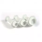 Cookie cutters set with piston for polymer clay - Rounds 10-12-16 mm x3