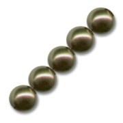Pearly beads 8mm Dark Khaki x25|raw }}