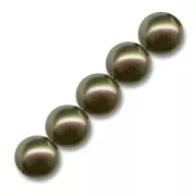 Pearly beads 8mm Dark Khaki x25