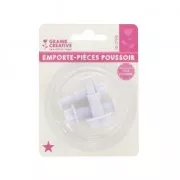 Cookie cutters set with piston for polymer clay - Stars 9-14-19 mm x3