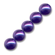 Pearly beads 8mm Dark Purple x25|raw }}