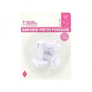 4 cookie cutters with piston for polymer clay - losanges 5-7-8-16 mm|raw }}