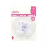 4 cookie cutters with piston for polymer clay - losanges 5-7-8-16 mm