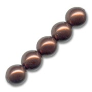 Pearly beads 6mm Brown x50|raw }}
