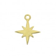 North Star pendant 11x13 mm for DIY jewelry creation fine Gold plated x1|raw }}