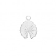 Water-lily leaf pendant 9x13 mm for DIY jewelry creation Silver Tone x1|raw }}