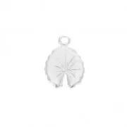 Water-lily leaf pendant 9x13 mm for DIY jewelry creation Silver Tone x1