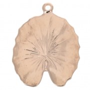 Water-lily leaf pendant 19x24 mm for DIY jewelry creation Rose Gold Tone x1|raw }}