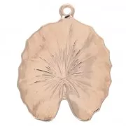 Water-lily leaf pendant 19x24 mm for DIY jewelry creation Rose Gold Tone x1