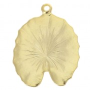 Water-lily leaf pendant 19x24 mm for DIY jewelry creation fine Gold plated x1|raw }}