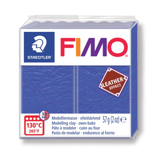 Fimo Polymer Clay leather effect 57gr Indigo (n°309)
