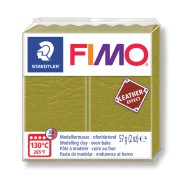 Fimo Polymer Clay leather effect 57gr Olive (n°519)
