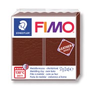 Fimo Polymer Clay leather effect 57gr Brown (n°779)