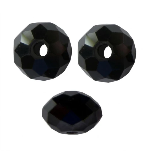 PureCrystal 5040 Flat round 6mm Jet x1