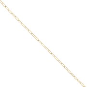 Rectangular striated 2.5 mm mesh chain Gold Tone x50 cm|raw }}