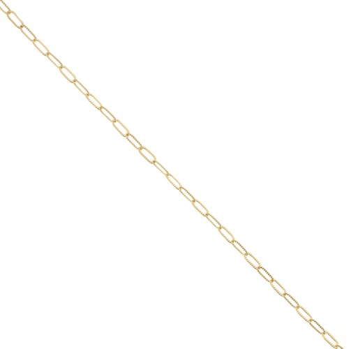 Rectangular striated 2.5 mm mesh chain Gold Tone x50 cm