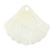 Mother-of-pearl shell pendent  - 25x30 mm for DIY jewelry creation x1