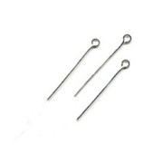 Eye pin 25x0.7mm soft silver color x50|raw }}