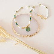 Beads Malachite 3.8/4.5mm x20