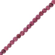 4.5mm lava stone round dyed beads - Raspberry Pink x20|raw }}