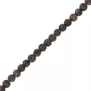 4 mm lava stone round dyed beads - Chocolate x20