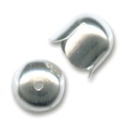 925 Sterling Silver tulip-shaped end caps 9mm x1|raw }}