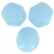 Fire Polished faceted round beads 4mm Opaque Sky Blue x50