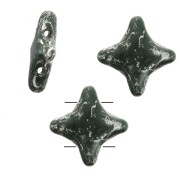 Star Beads glass beads by Perles & Co 11x11 mm Opaque Fir Green Picasso x30|raw }}