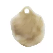 Shell pendant in cellulose acetate 14x17mm Natural effect Beige/Brown x1