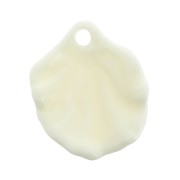 Shell pendant in cellulose acetate 14x17 mm Ivory White x1