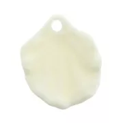 Shell pendant in cellulose acetate 14x17 mm Ivory White x1
