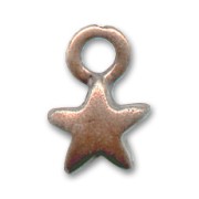 Star-shaped charms 10mm Old copper tone x8|raw }}