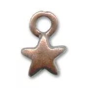 Star-shaped charms 10mm Old copper tone x8
