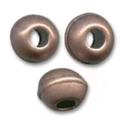 Metal beads Big holes old copper tone 9mm x5