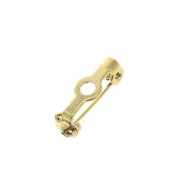 Pin back 14.5 mm for DIY jewelry creation - Fine Gold plated x1|raw }}
